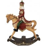 Vánoční dekorace Louskáček na houpacím koníkovi antik - 22*9*29 cm - Clayre & Eef – Sleviste.cz