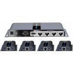 PremiumCord HDMI 1-4 splitter+extender po CAT6/6a/7, FULL HD, 3D KHSPLIT4G – Zboží Živě
