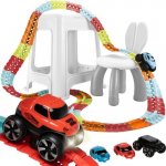Kruzzel 22461 Závodní autodráha pružná 193 ks a auto – Zboží Mobilmania