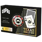 Copag Hrací karty Texas Hold'em poker černé GOLD Range 100% plast s Dealer žetonem – Zbozi.Blesk.cz
