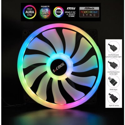 1stCOOL AURA EVO ARGB PWM Ring 20cm F20-AURA-EVO-R – Sleviste.cz