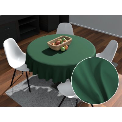 Biante Kulatý bavlna satén ubrus ST-014 Zelený Ø 140 cm – Zboží Mobilmania