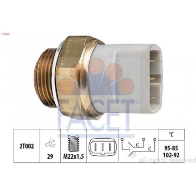Teplotní spínač, větrák chladiče FACET 7.5635