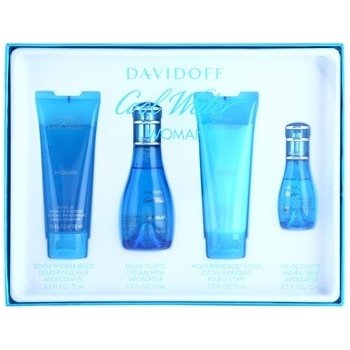 Davidoff Cool Water Woman EDT 50 ml + tělové mléko 75 ml + sprchový gel 75 ml + EDT 15 ml dárková sada