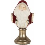 Clayre & Eef Červená vánoční dekorace busta Santa Claus - 9*7*15 cm – Hledejceny.cz