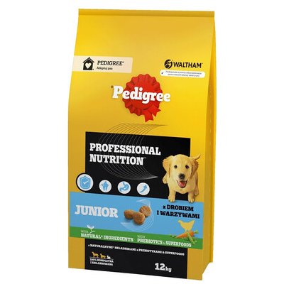 Pedigree Junior Professional Nutrition s drůbežím masem a zeleninou pro velká a střední štěňata 12 kg – Zbozi.Blesk.cz