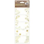 Samolepicí jmenovky na dárky 10 x 29,5 cm se zlatou ražbou, 5 ks – Hledejceny.cz