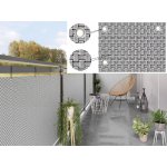 MyBestHome balkonová ratanová zástěna s očky Pori 0,9 x 2 m černá / bílá – HobbyKompas.cz