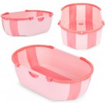Ecotoys Dětská skládací vanička s odtokem růžová – Sleviste.cz