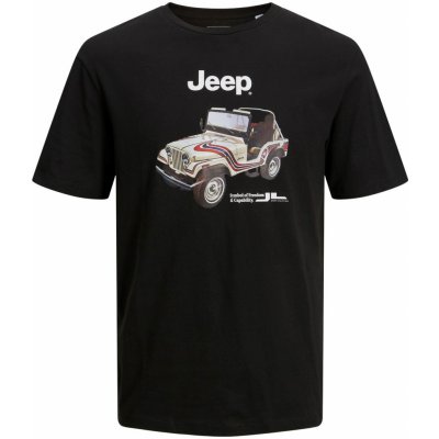 Jack and Jones tričko Jeep černé – Zboží Mobilmania