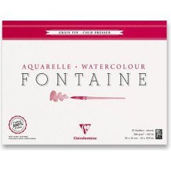 Clairefontaine Akvarelový blok Fontaine Cold Pressed 30 x 40 cm 25 listů 300 g