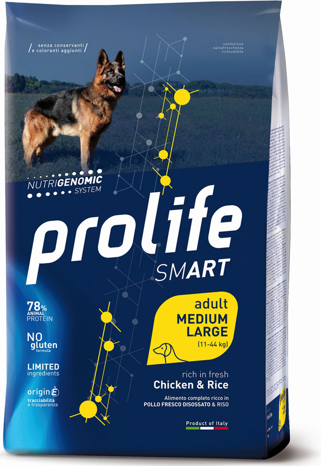 Prolife Dog Smart Adult Medium/Large Chicken & Rice 12 kg