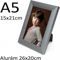 Rámeček na fotky A5 15x21, hliníkový, 26x20cm, rám 30mm, antireflex  alternativy - Heureka.cz