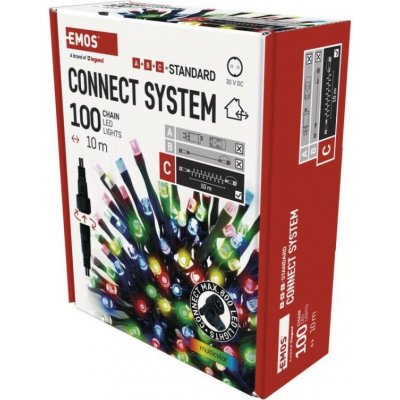 EMOS Standard LED spojovací vánoční řetěz 10 m venkovní i vnitřní multicolor – Sleviste.cz