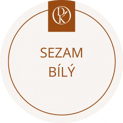 Davídkovo koření Etiketa Sezam bílý béžová průměr 4,5 cm 1 ks – Hledejceny.cz