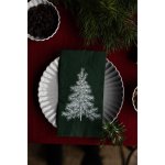 STOREFACTORY Papírové ubrousky JULGRAN 11x21cm 16ks zelené/dekor stromek – Hledejceny.cz