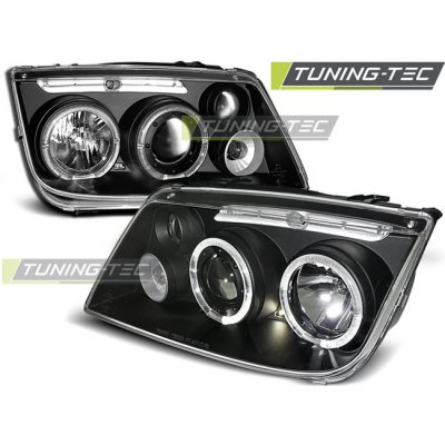 Tuning-Tec Přední čirá světla Volkswagen Bora (1998 - 2005) - černé - Angel Eyes – Hledejceny.cz