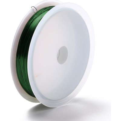 Měděný modelovací drát - Ø 0,3 mm - zelený - 20 m - 1 ks – Zbozi.Blesk.cz
