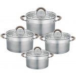 Haus Roland Sada nerezového nádobí, 8dílná, šedé úchyty – Zboží Dáma
