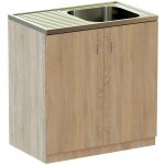UH Kuchyňská skříňka Sonoma s dřezem 84 x 80 x 50 cm – Zboží Dáma