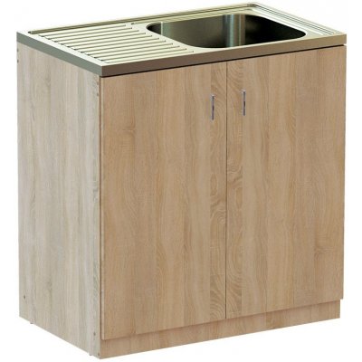 UH Kuchyňská skříňka Sonoma s dřezem 84 x 80 x 50 cm – Zboží Dáma