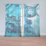 Sablio Záclony Modré bubliny: 2ks 150x250cm – Hledejceny.cz