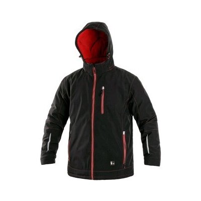CXS KINGSTON pánská zimní softshellová bunda černo červená – Zboží Mobilmania