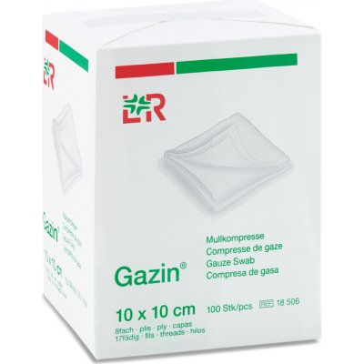 Gazin gáza hydrofilní skládaný kompres 10 x 10cm/100 ks 8vrstvý – Zboží Dáma