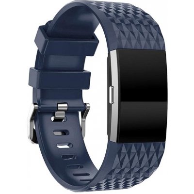 BStrap Silicone Diamond pro Fitbit Charge 2 dark blue, velikost S STRFB0251 – Zboží Mobilmania