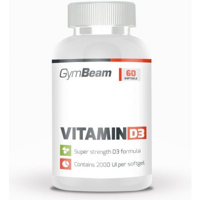 GymBeam Vitamin D3 2000 IU unflavored 60 kapslí – Zboží Mobilmania