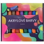 Akrylové barvy 18x36ml i na keramiku,sklo,kameny – Zboží Mobilmania