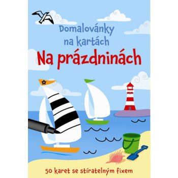 Domalovánky na kartách Na prázdninách Krabička + fix + 50 karet