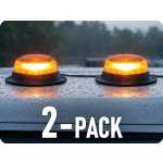KAMAR LED VÝSTRAŽNÝ MAJÁK 15W, 12V/24V, 3MÓDY/2-PACK! [ALR0203] | Zboží Auto