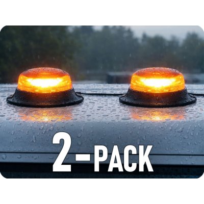 KAMAR LED VÝSTRAŽNÝ MAJÁK 15W, 12V/24V, 3MÓDY/2-PACK! [ALR0203] | Zboží Auto
