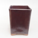 E-bonsai keramická bonsai miska 8,5 x 8,5 x 11 cm hnědá – Zboží Dáma