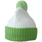 Knitted cap with pompon MB7540 s kulich em bílá/citrusová zelená – Hledejceny.cz