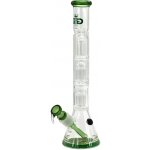 GRACE GLASS Skleněný bong s perkolací Beaker Green Triple Tree 35cm – Hledejceny.cz