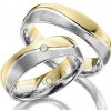 Prsteny VARADERO snubní prsteny kombinace bílé žluté zlato mat C 5 WN 4 B-M Z