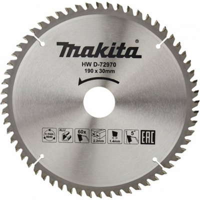 Makita pilový kotouč na hliník 190x30x60T TCT D-72970