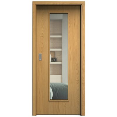 Sapeli Elegant Komfort M55 posuvné dub natur 90 x 210 cm Čiré sklo – Hledejceny.cz