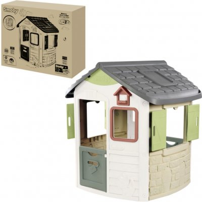 Smoby Domček ekologický Neo Jura Lodge Playhouse Green rozšíriteľný 2 dvere 2 okná s okenicami z recyklovaného materiálu s UV filtrom od 24 mes SM810503 – Zboží Dáma