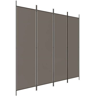 Shumee čtyřdílný paraván antracitový 200 × 200 cm – Zboží Dáma