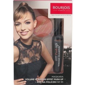 Bourjois Volume Glamour Push Up 71 Wonder Black řasenka Volume Glamour Push Up 7 ml + tvářenka Blush 2,5 g 95 Rose De Jaspe dárková sada