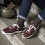 Balkanova Pletené vlněné ponožky 100% vlna silný pružný úplet hnědé nebarvené hnědá
