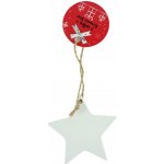 Textilomanie Keramická vánoční ozdoba CLAY STAR 8 cm, bílá – Hledejceny.cz