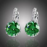 Sisi Jewelry náušnice Swarovski Elements Bernadette Smaragd E1116-ET-403E Zelená – Zboží Dáma