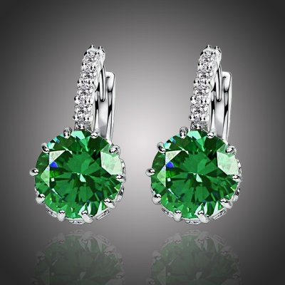 Sisi Jewelry náušnice Swarovski Elements Bernadette Smaragd E1116-ET-403E Zelená – Zboží Dáma