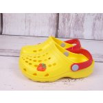 Camminare Plážová obuv nazouváky gumové pantofle s oranžovou jahůdkou žluté – Zboží Mobilmania
