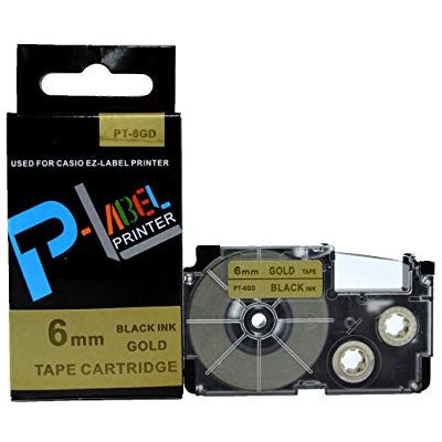 Kompatibilní páska s Casio XR-6GD1 6mm x 8m černý tisk / zlatý podklad – Hledejceny.cz