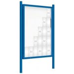 PROCITY Venkovní vitrína model 2000 30 x A4, modrá, včetně sloupků | Zboží Auto